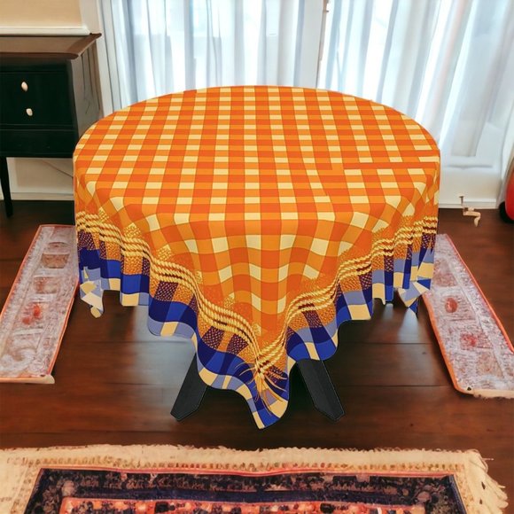 Orange Tablecloth | Modern table cloth | Rectangle Square or Round Fit | gift - Picture 5 of 10